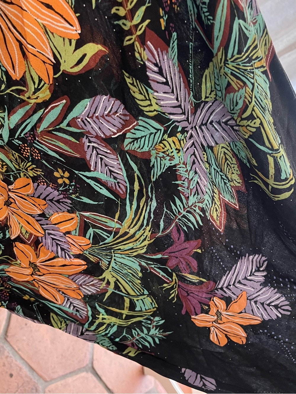Intimately Free People Sleeveless Black Lace-Back Floral-Trim Wide Leg Jumpsuit - Picture 4 of 14